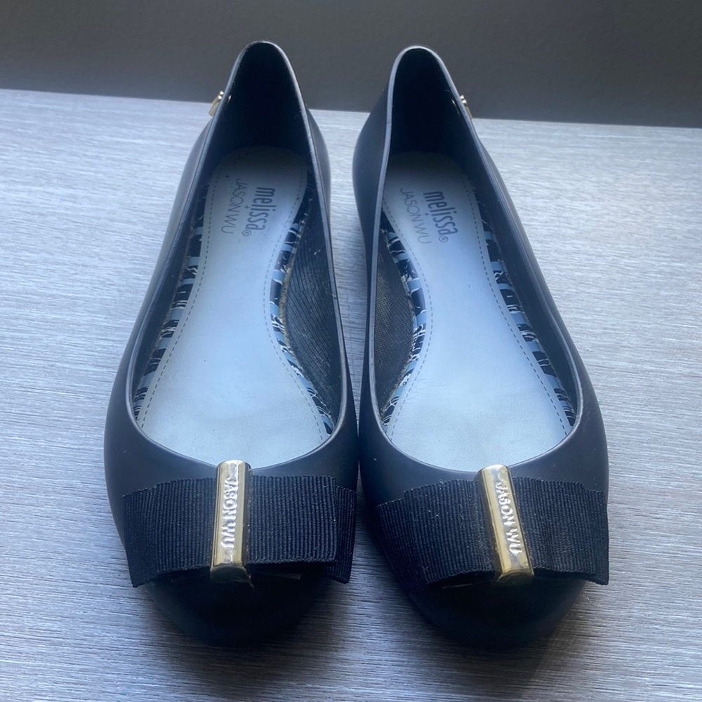 Melissa black ballet flats